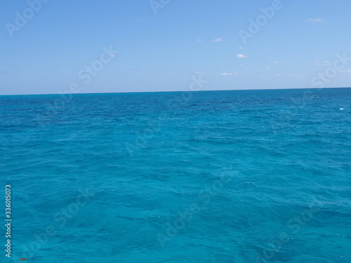 Clean water between Isla Mujeres and Cancun city in Mexico