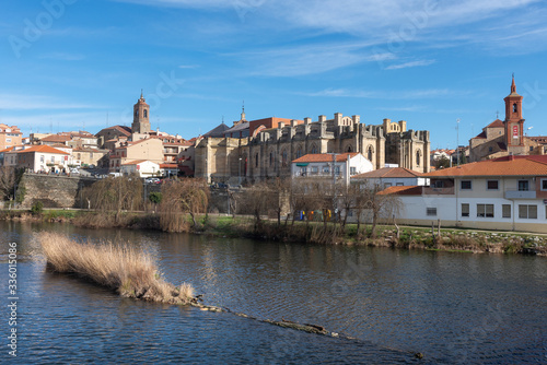 Obraz na płótnie Panorama of Alba de Tormes village, Salamanca province, Spain w salonie