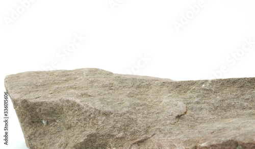 Rock cliff isolated on White background, for product display, construction work, decorate large buildings, Blank for mockup design.
