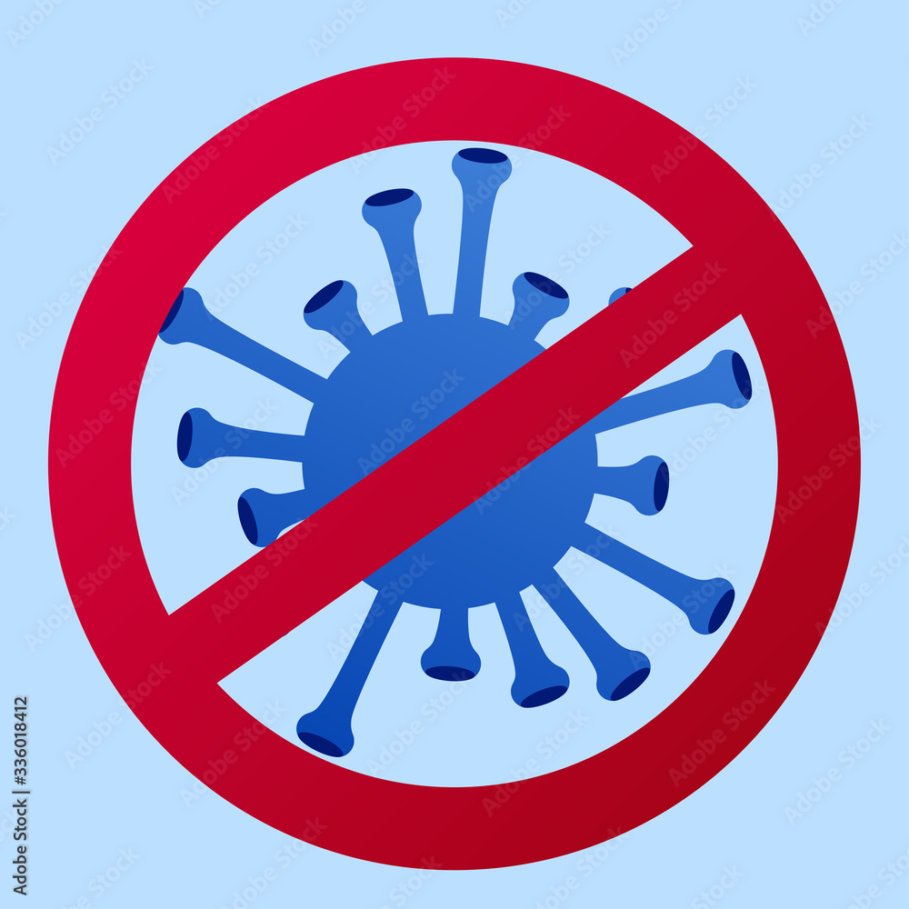 Vector blue background with virus covid-19 or coronavirus. 2019-nCoV. Novel coronavirus pandemic. Flat vector modern design, stop virus no illness. Vector blue background with virus covid-19 or coronavirus. 2019-nCoV. Novel coronavirus pandemic. Flat vector modern design, stop virus no illness.