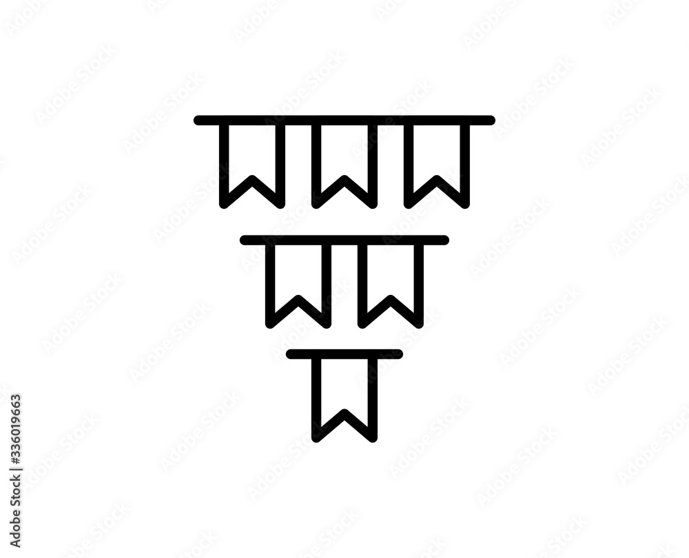 Garland line icon Garland line icon