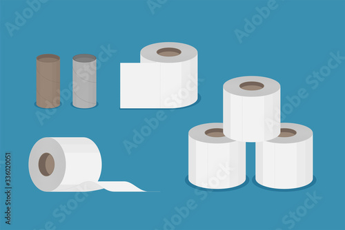 Toilet paper flat icon. Modern flat icon vector set