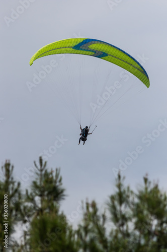 Man doing parachute in the sky