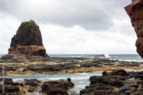 View of the coastal formations around Cape Schanck Victoria photo