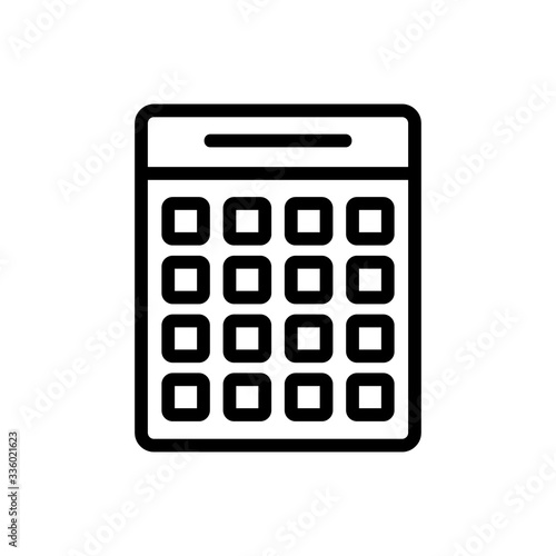 bingo table icon vector. bingo table sign. isolated contour symbol illustration