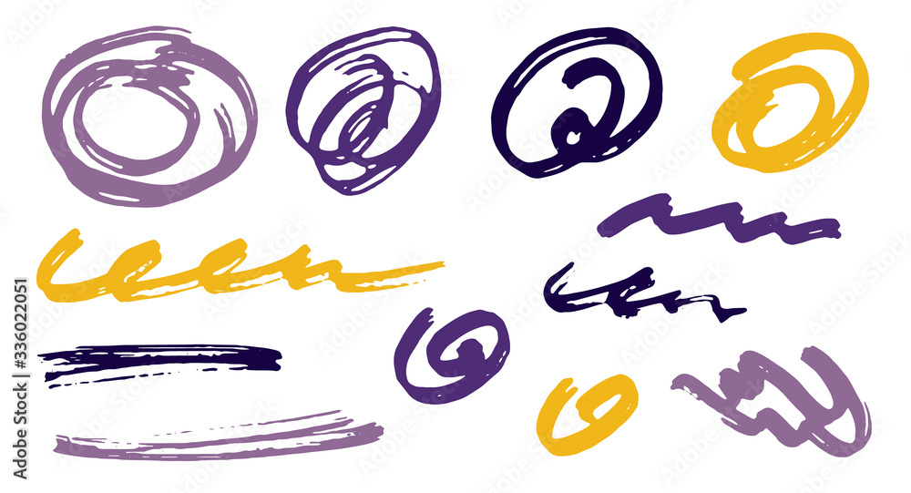Hand drawn scribble doodle design vector elements. Hand drawn scribble doodle design vector elements.