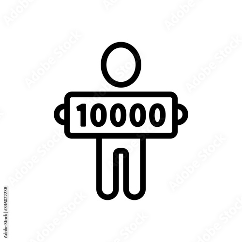 bingo lottery winner icon vector. bingo lottery winner sign. isolated contour symbol illustration