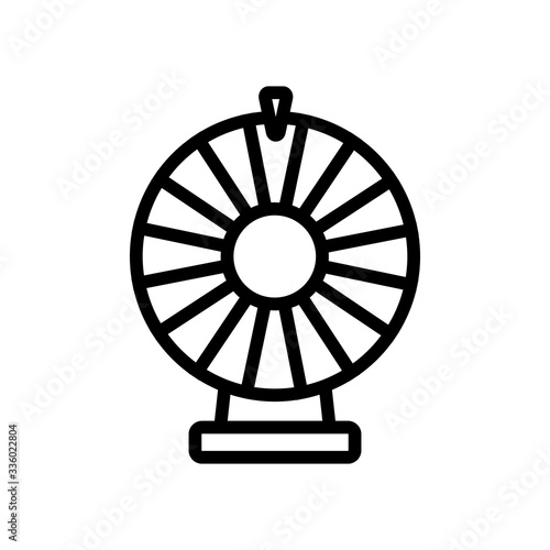 bingo lottery icon vector. bingo lottery sign. isolated contour symbol illustration