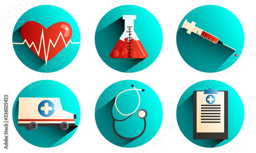 System of full body health protection and services vector illustration