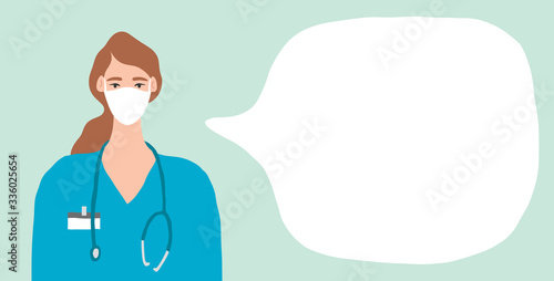 Doctor in Mask Illustration Banner