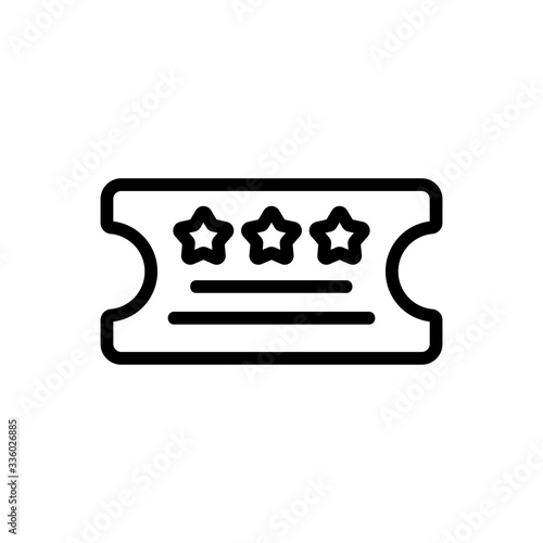 lottery ticket icon vector. lottery ticket sign. isolated contour symbol illustration