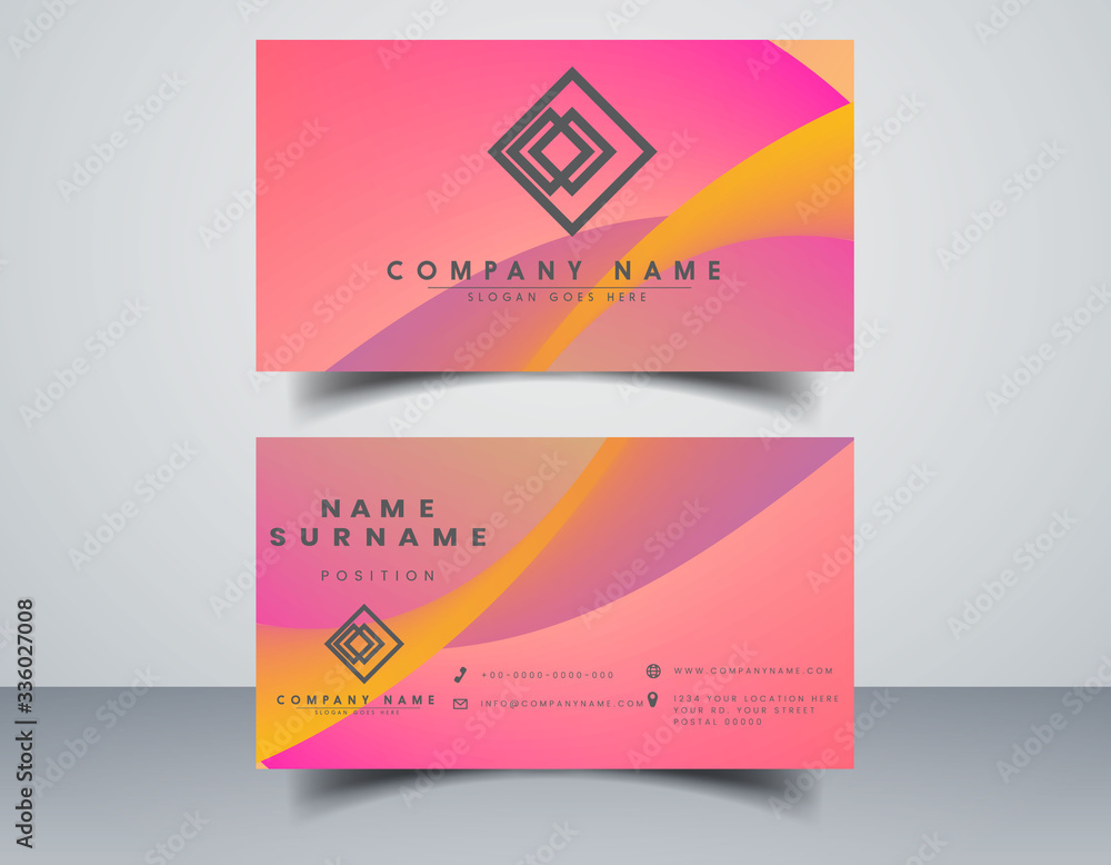 Fototapeta premium Business Card Template Design Modern
