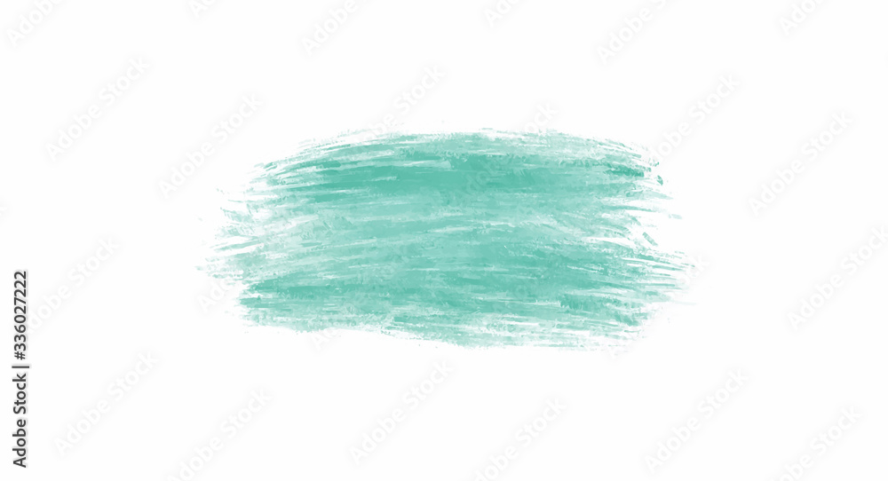 Green brush watercolor background for your design, watercolor background concept, vector.
