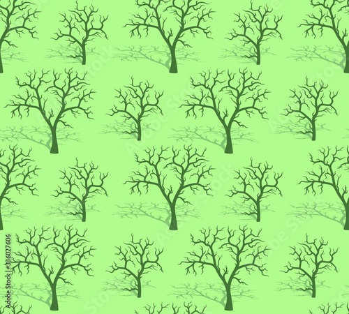 Seamless background with autumn trees.