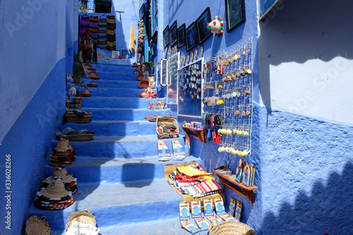 Souvenirs street sale in city of  Chefchaouen,Morocco. © leospek