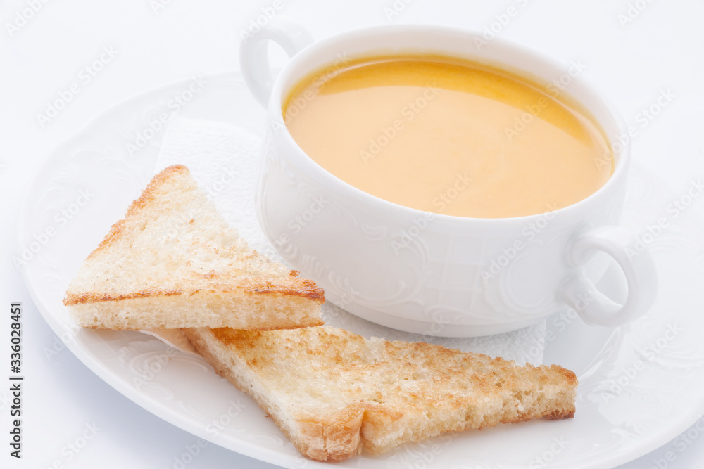 mashed pumpkin soup and toasts mashed pumpkin soup and toasts