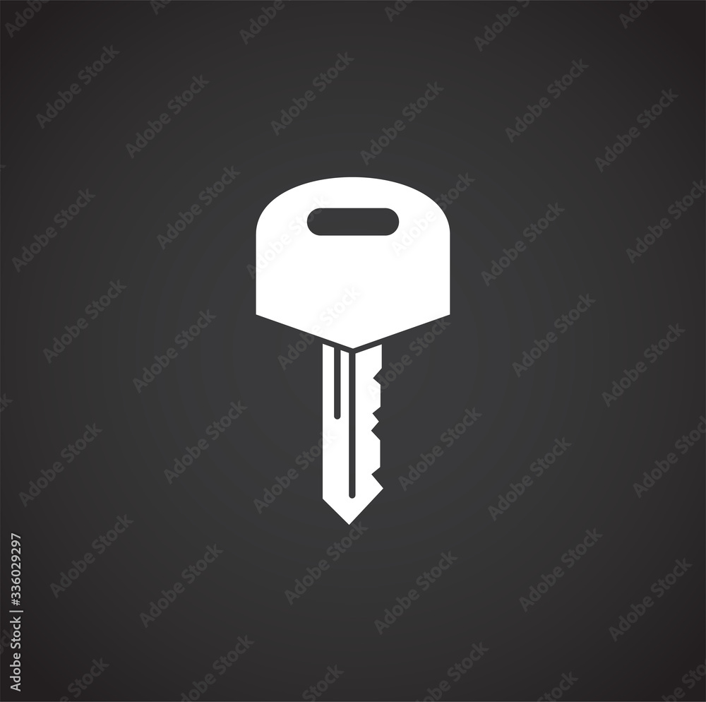 Key icon on background for graphic and web design. Creative illustration concept symbol for web or mobile app