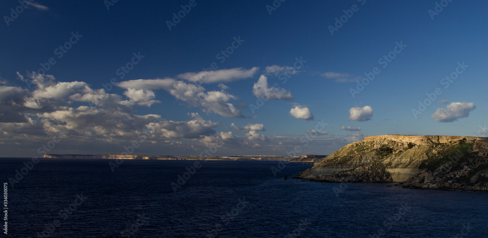 marine panoramas of the islands of Malta and Gozo