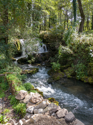 Small waterfalls on a mountain stream south of Sipovo. - Image