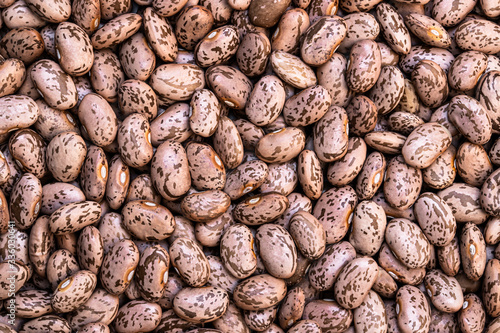 Pattern of pinto beans. Top view