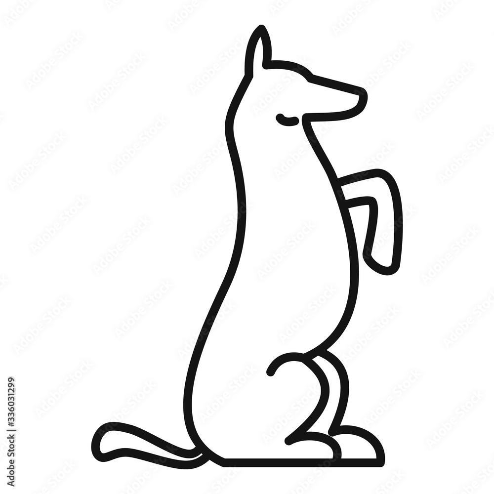Dog training icon. Outline dog training vector icon for web design isolated on white background Dog training icon. Outline dog training vector icon for web design isolated on white background