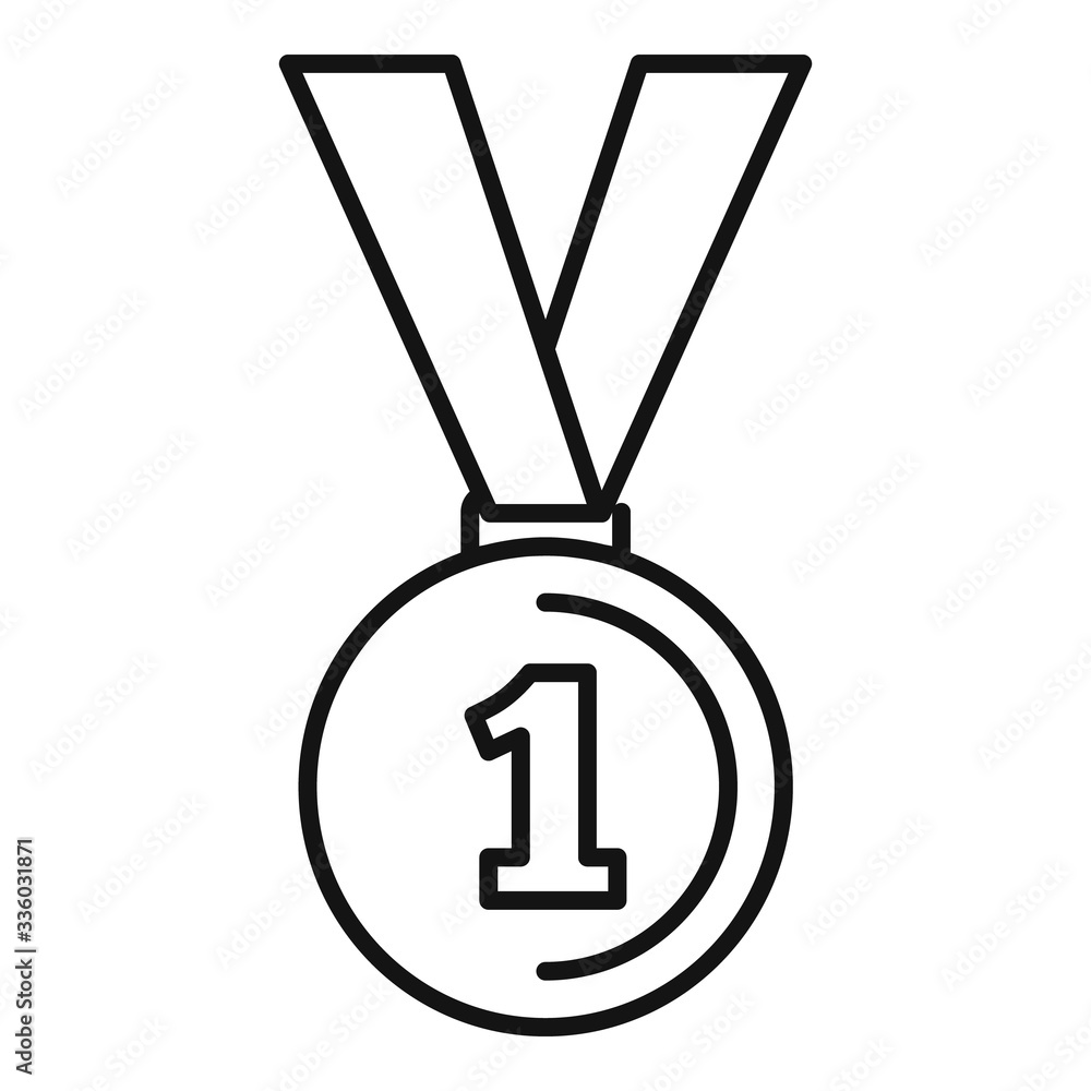 Dog gold medal icon. Outline dog gold medal vector icon for web design isolated on white background Dog gold medal icon. Outline dog gold medal vector icon for web design isolated on white background