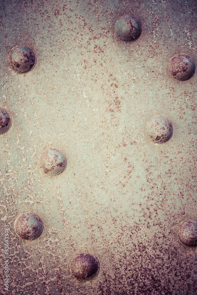 Old Rusty Metal with Rivets