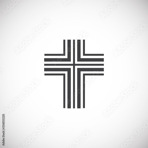 Cross icon on background for graphic and web design. Creative illustration concept symbol for web or mobile app photo