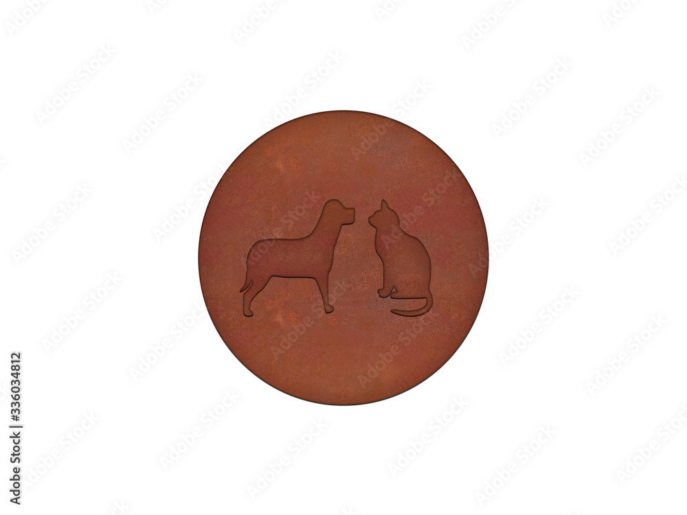 Dog and cat symbols Dog and cat symbols