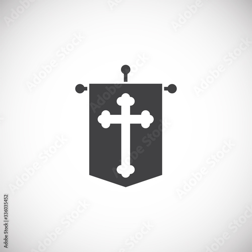 Cross icon on background for graphic and web design. Creative illustration concept symbol for web or mobile app