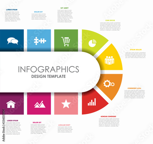 Infographic design template with place for your data. Vector illustration.