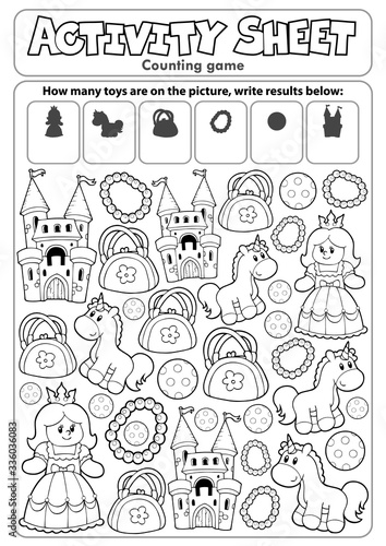 Activity sheet counting game 8