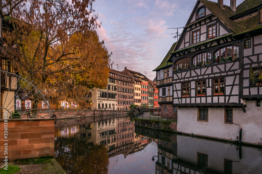 Just before sunset in Strasbourg