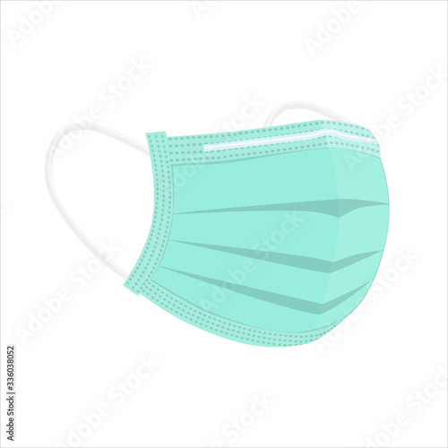 Medical Mask Cover the mouth and nose to prevent viruses and dust. vector