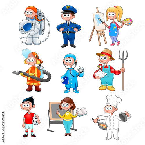 Group of workers for children