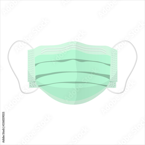 Medical Mask Cover the mouth and nose to prevent viruses and dust. vector