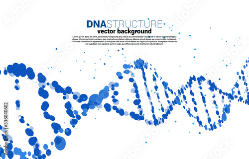 vector DNA genetic structure from dot random. background concept for biotechnology and biology scientific.
