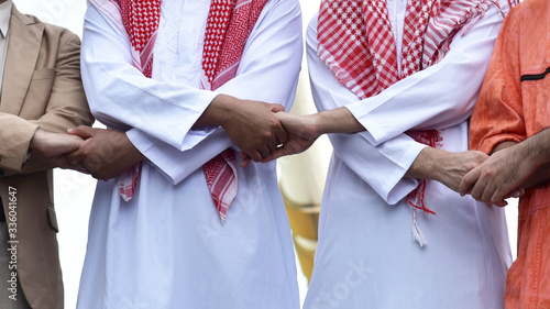 Arab's business man  hand in hand for unity and successful