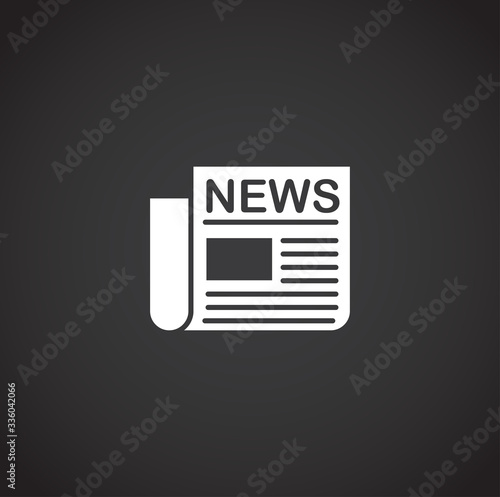 Mass media related icon on background for graphic and web design. Creative illustration concept symbol for web or mobile app