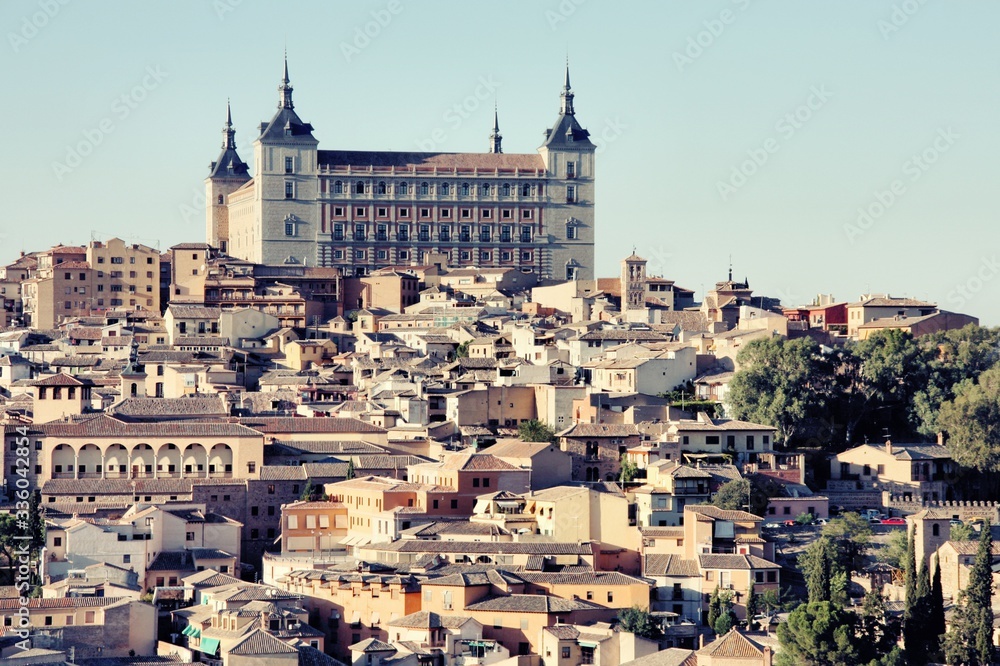 Toledo, Spain. Retro filtered colors.