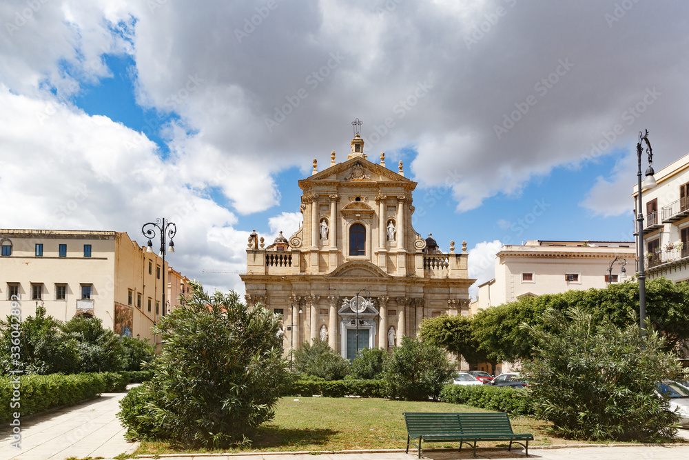 Santa Teresa alla Kalsa baroque church in Palermo, was built in 1686-1700