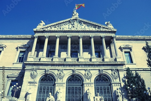 Madrid, Spain. Retro filtered color style.