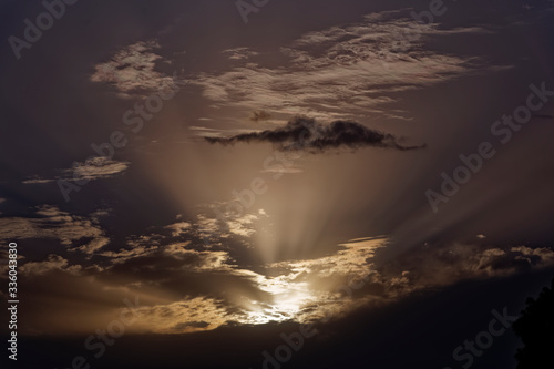 Fototapeta Naklejka Na Ścianę i Meble -  Sunset over the clouds