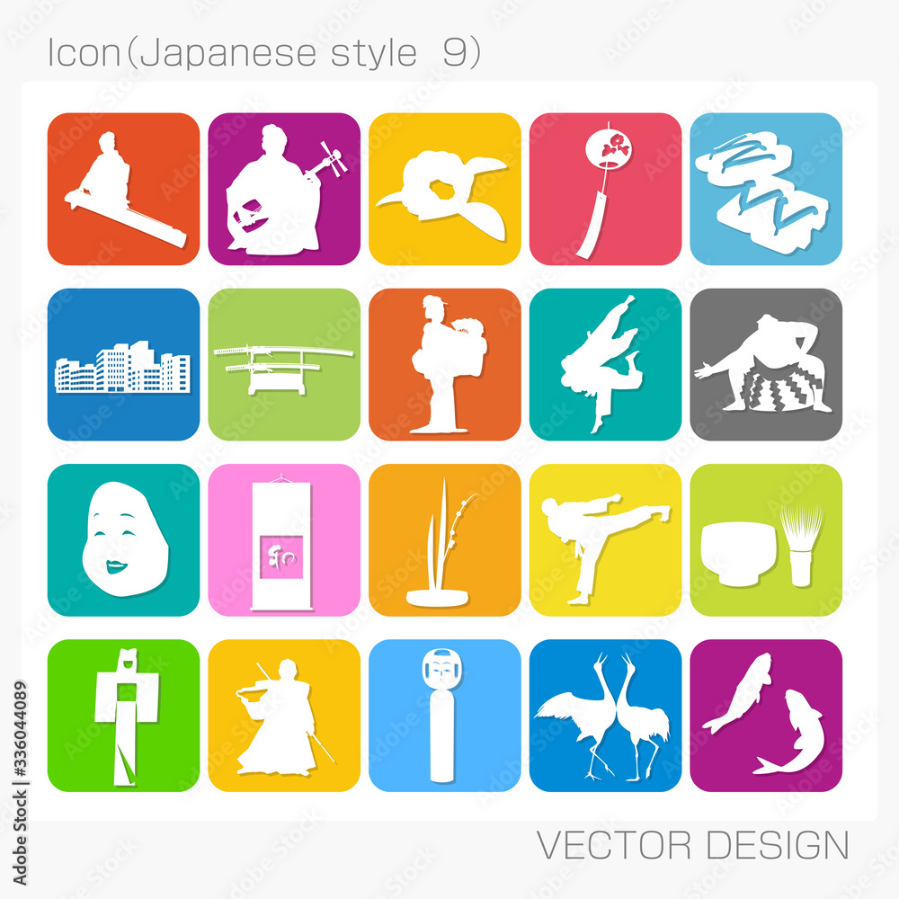 アイコン・和風(Japanese style 9)Vector Design アイコン・和風(Japanese style 9)Vector Design