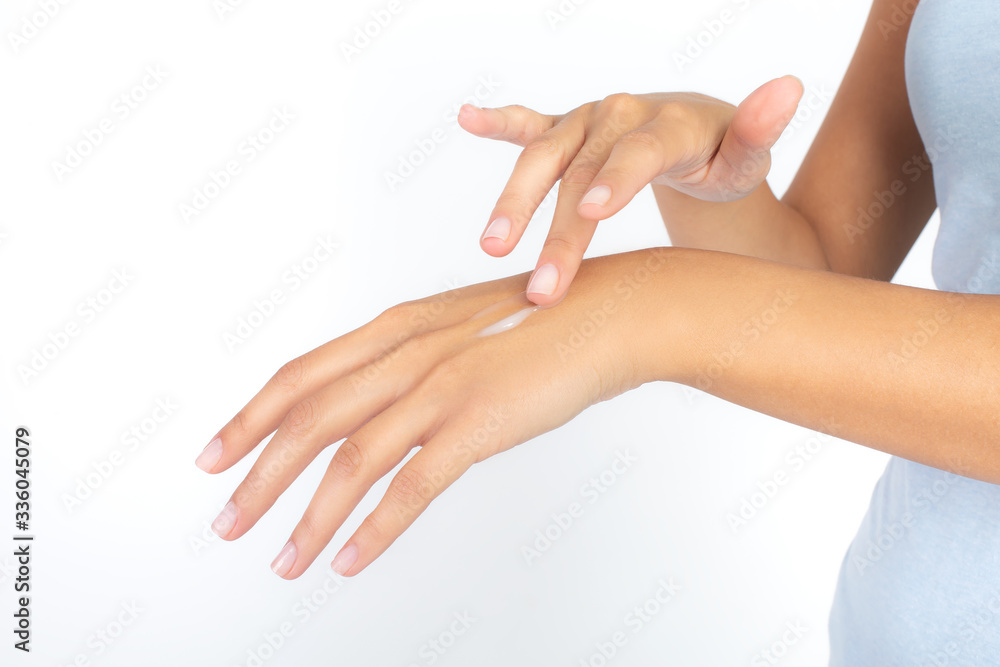 Creaming hands Creaming hands