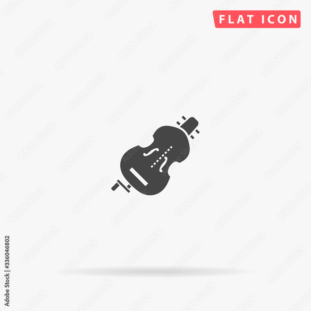 Hurdy Gurdy flat vector icon Hurdy Gurdy flat vector icon