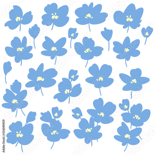 Flower vector illustration material abstract beautifully,