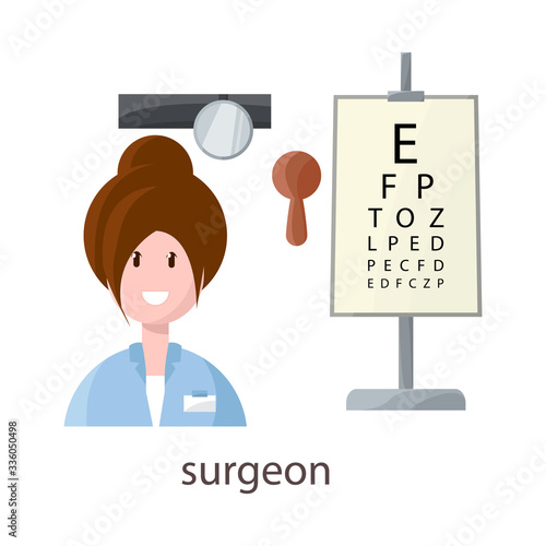 Vector design of ophthalmologist and woman logo. Set of ophthalmologist and procedure stock vector illustration.