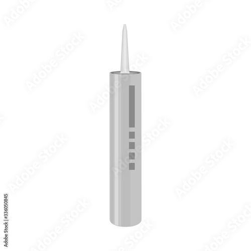 Isolated object of tube and super icon. Graphic of tube and caulk vector icon for stock.
