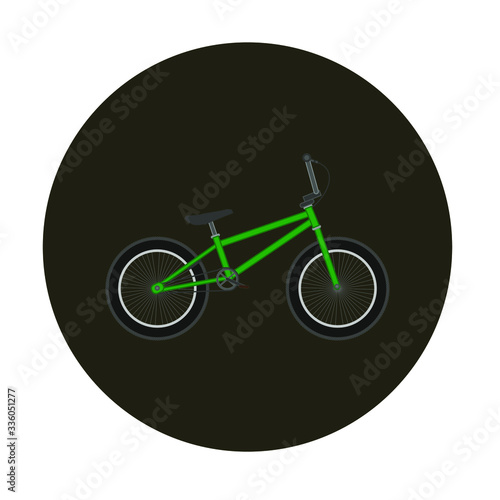 bmx bike on white background